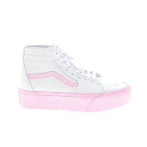 Vans x Barbie Sk8-Hi Tapered Stackform in the True White and Pink size 9.5
